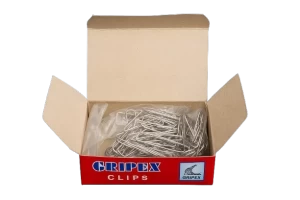 Gripex Solid Metal Paper Gem Clip 26mm (90-100 Pcs./box)