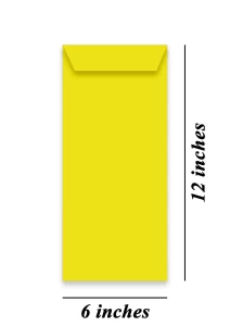 12 Inch x 6 inch Laminated Envelope Yellow